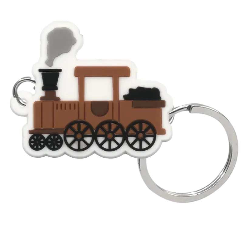 Color: black - 1PCS PVC Key Ring 6 Colors of Car Shape Keychain charms Colorful Key Chain Key Holder Fit Little Boy Gift Kids Toys