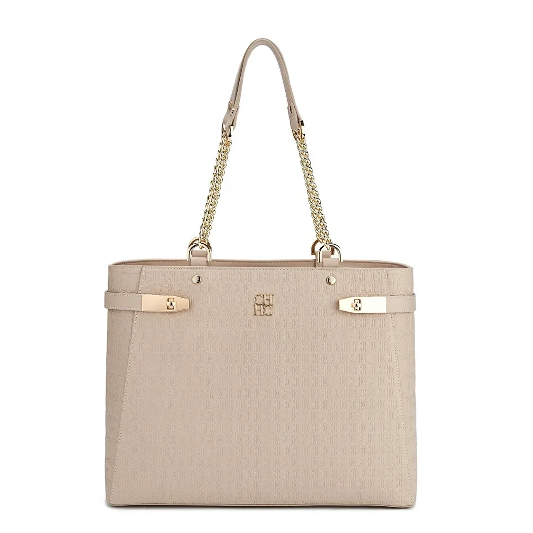 Color: GRAY - 2025 Women Shopper Tote Bag Featuring Fashionable Solid Color Commuter Design And Letter Logo Luxury