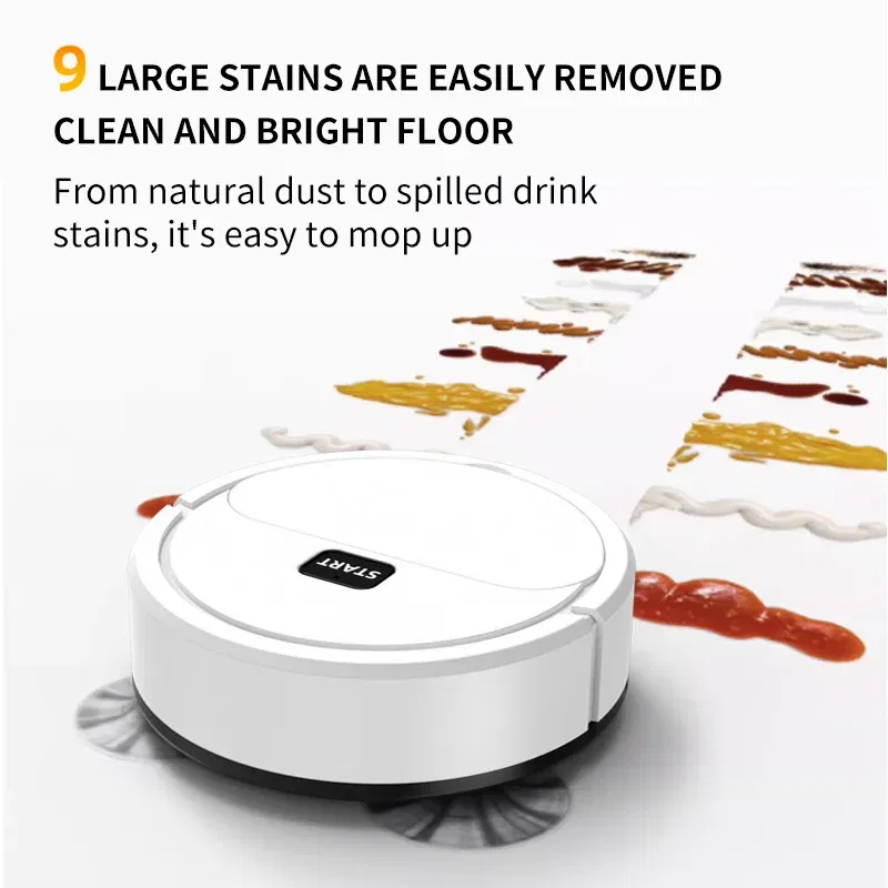 Color: Gold - Fully Automatic Sweeping Robot Sweep Vacuum Cleaner Mopping The Floor Mini Cleaner Home Use Lazybones Intelligent 3 In1 Sweeper