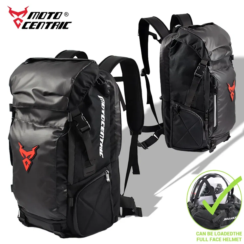 Color Name: GRAY - Motocentric Motorcycle Rear Seat Bag Multifunction Waterproof Motorcycle Helmet Backpack Big Capacity Motocross Tail Bag Luggage