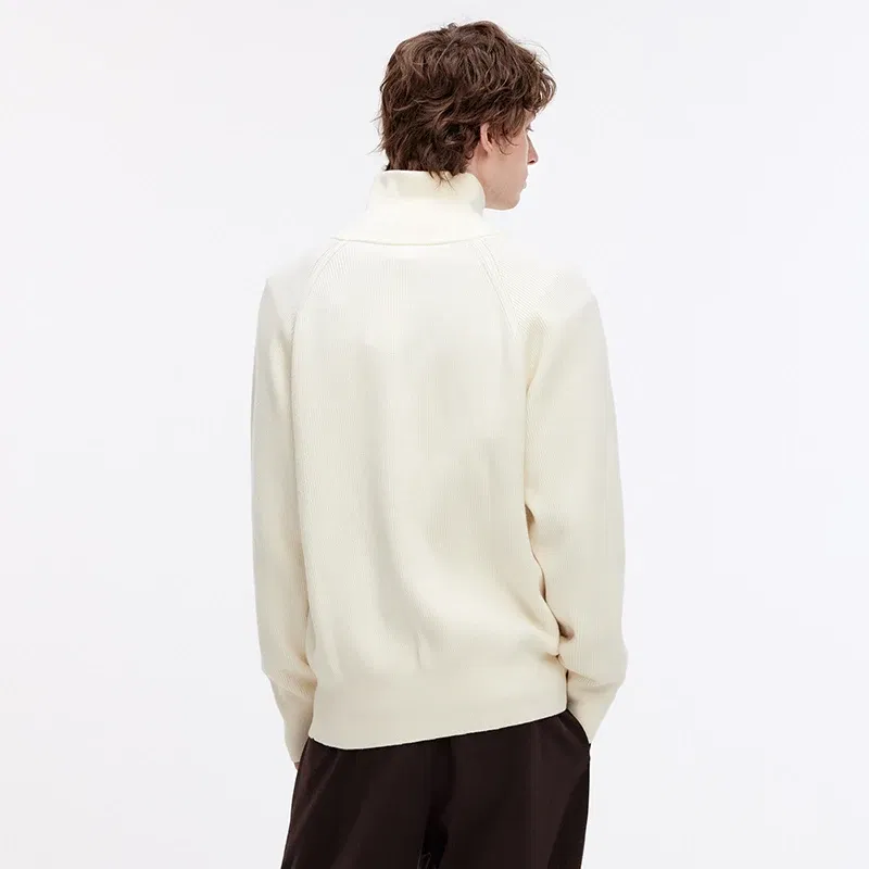 Semir Knit Sweater Men 2025 New Autumn Couple Matching Warm High Neck Pullover Layering Cardigan