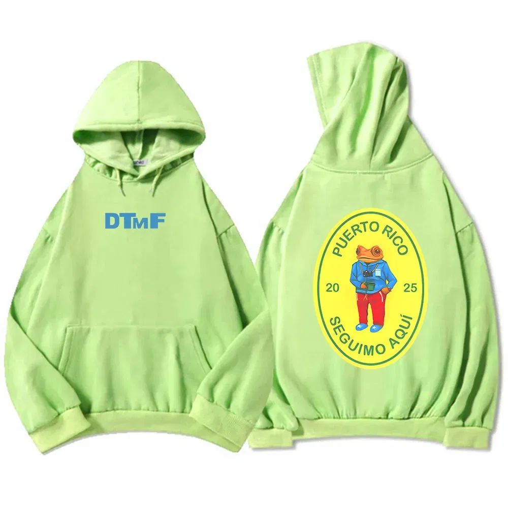 Color: Lavender, Size: L - DTMF Deb?­ Tirar Más Fotos 2025 New Album Hoodies Bad Bunny Singer Printing Sweatshirts Men Women Clothing Sudaderas Hombre Male