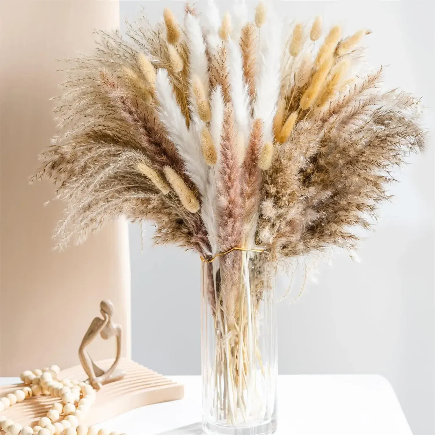 Natural Dried Flowers Pampas Floral Bouquet Boho Country Home Decoration Rabbit Tail Grass Reed Wedding Decor Arrangement