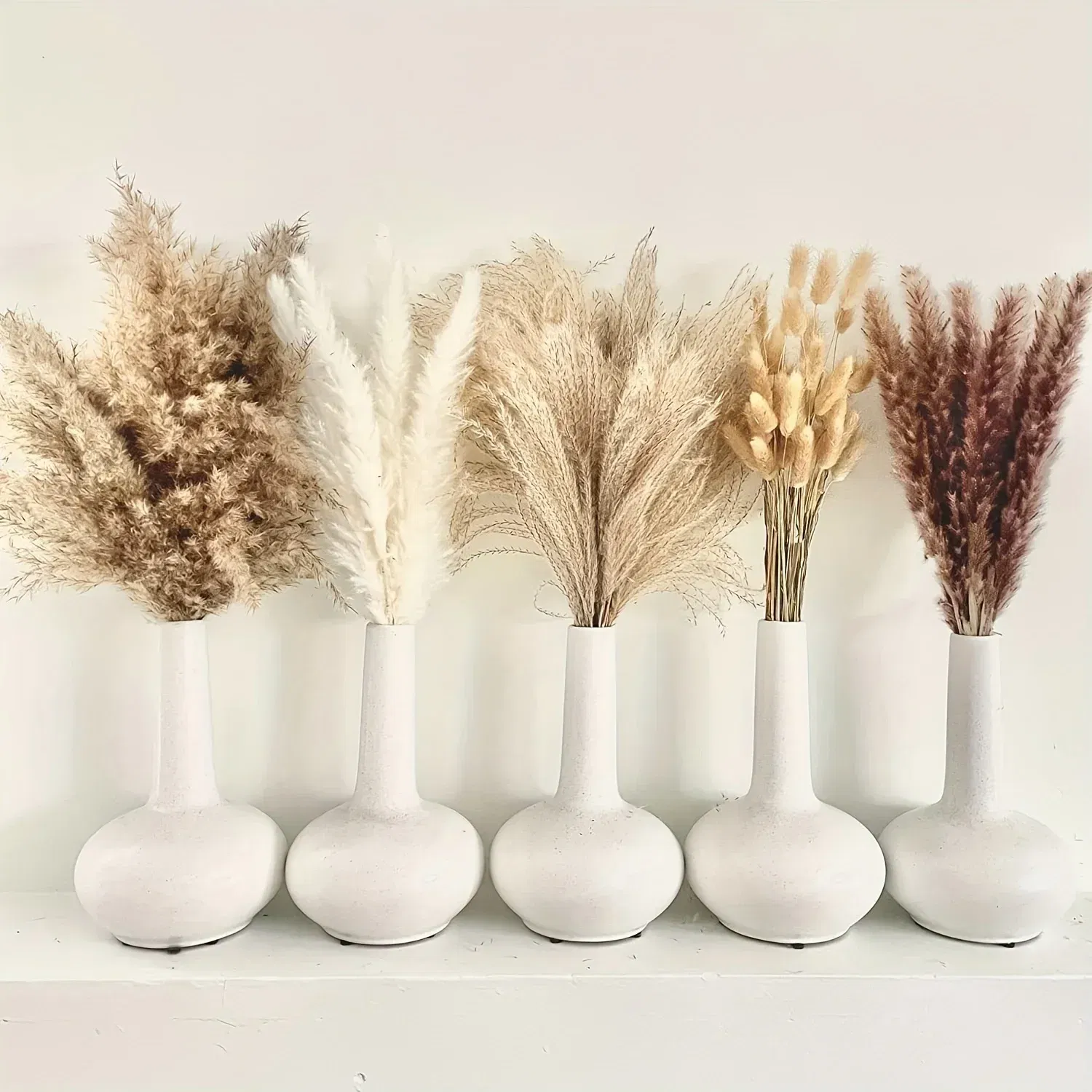 Natural Dried Flowers Pampas Floral Bouquet Boho Country Home Decoration Rabbit Tail Grass Reed Wedding Decor Arrangement