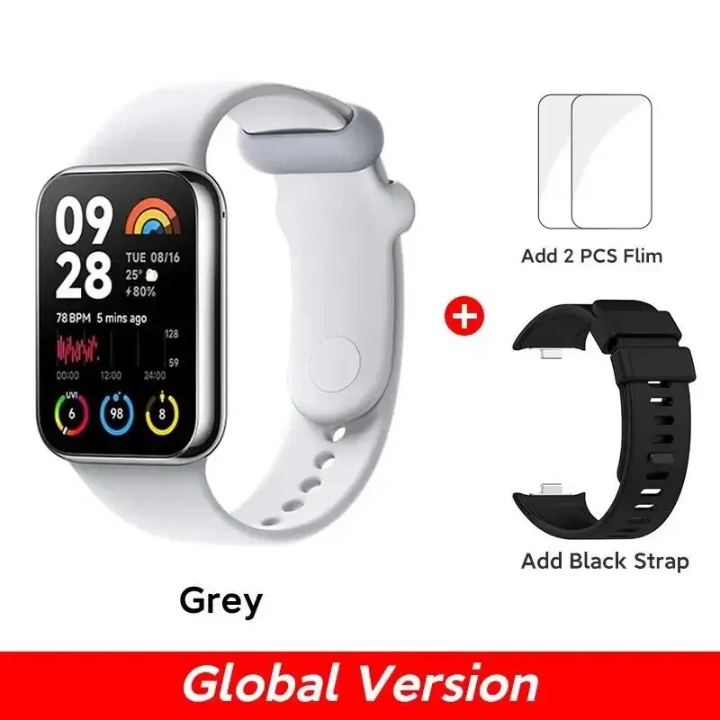 Color: Olive Green, Ships From: CHINA - New! Band 8 Pro Global Version Smart Wristband1.74" Color Square AMOLED GNSS Blood Oxygen Heart Rate Monitor Bluetooth 5.3