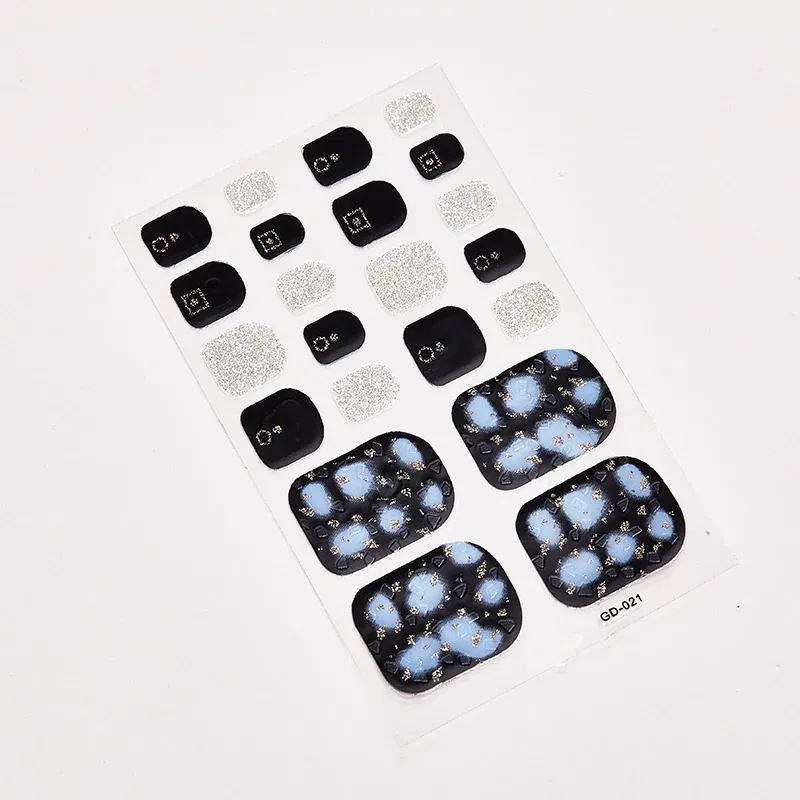 Color: Burgundy - 22 Tips/Sheet Nail Sticker Album Nail Designs Manicure Nail Accesoires Nail Art Stickers Nail Wraps DIY  Women Salon Loveliness