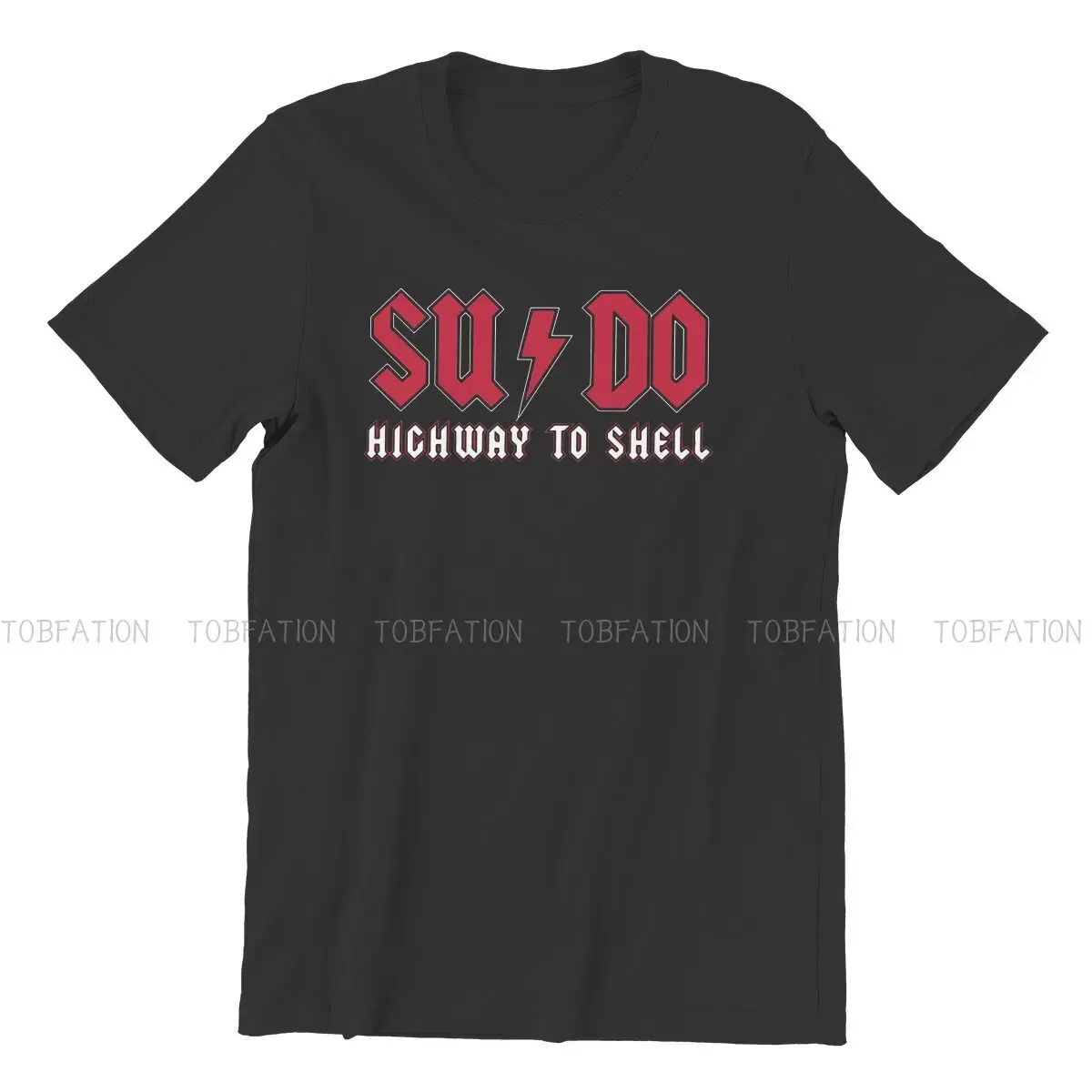 Color: black, Size: XXL - Highway to Shell Hip Hop TShirt Linux Operating System Tux Penguin Style Tops Leisure T Shirt Men Tee SpecialPolyester