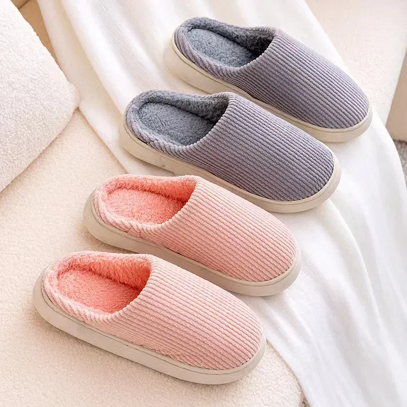Color: Khaki, Shoe Size: 43 - Mens Memory Foam Slippers Slip on,  Cozy Men's Bedroom Slippers Warm Soft Closed Toe Man Slippers