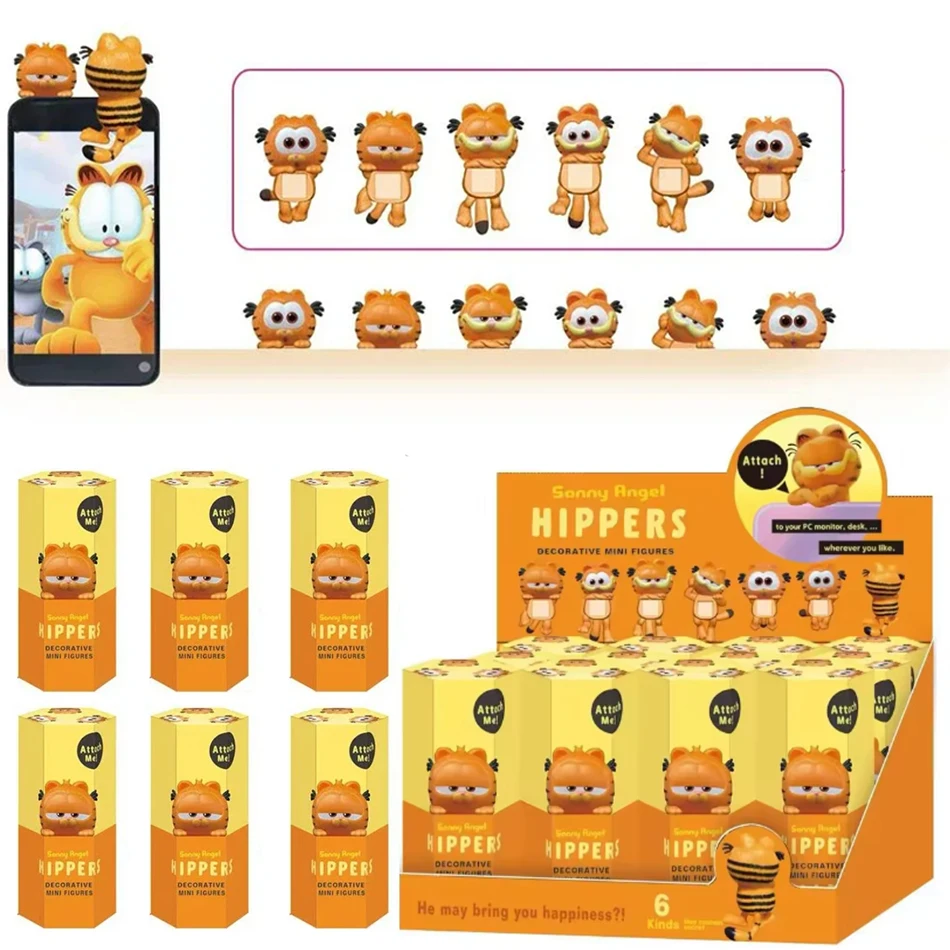 Color: WHITE - Nieuwe Garfield Sonny Angel Blind Box Capybara Anime Figuren Ornamenten Poppen Fans Kinderen Kerstcadeau