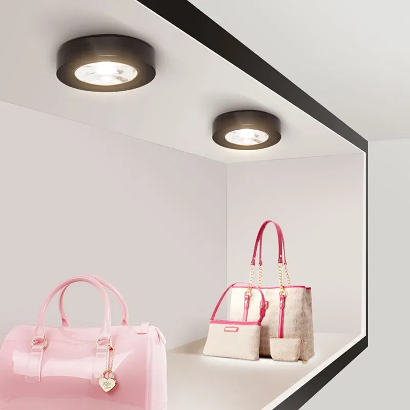 Body Color: Clear, Emitting Color: light yellow - 3 Colors Slim Ceiling Lamp Ceiling Light LED Foldable 360 Recessed Surface Mounted Spotlight for Hallway Gallery Display Living