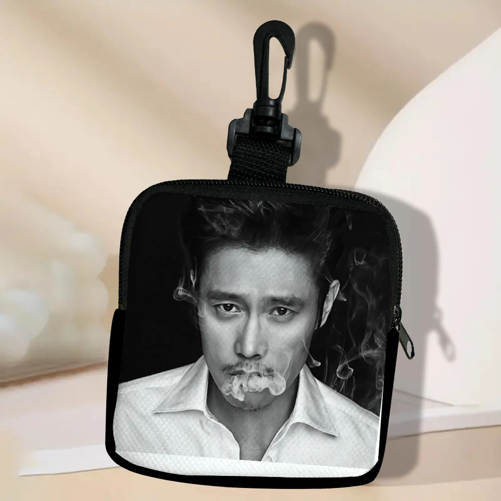 Color: Khaki - Lee Byung Hun Women Coin Purse Card Key Mini Purses Pouch Small Zipper Coin Purse Card Holder Wallet Bag 3.3