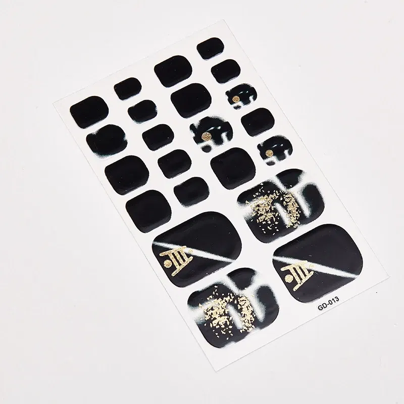 Color: PURPLE - 22 Tips/Sheet Nail Sticker Album Nail Designs Manicure Nail Accesoires Nail Art Stickers Nail Wraps DIY  Women Salon Loveliness