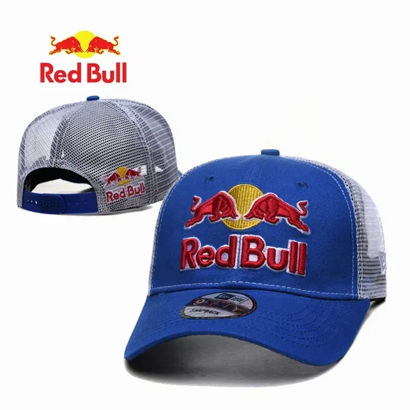 Color: black - Red Bull Baseball Cap Embroidered Red Bull Sun Hat High Quality Street Trendy Brand Sports Cap Rap Hip Hop Hat