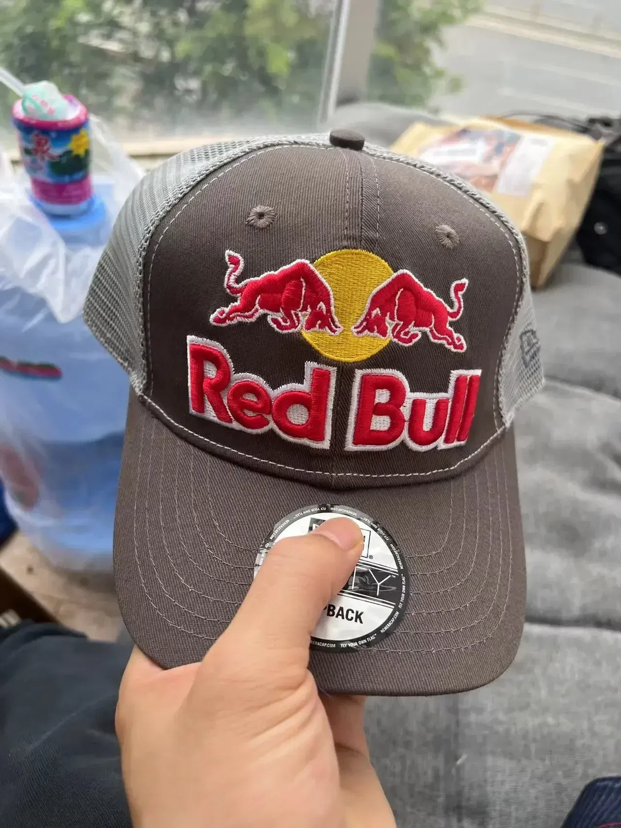 Color: black - Red Bull Baseball Cap Embroidered Red Bull Sun Hat High Quality Street Trendy Brand Sports Cap Rap Hip Hop Hat