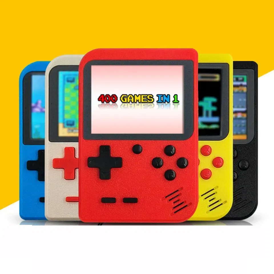 Color: Black - 400 IN 1 Retro Video Game Console 2.8inch Handheld Pocket Game Console Mini Handheld Player for Kids Christmas Gift