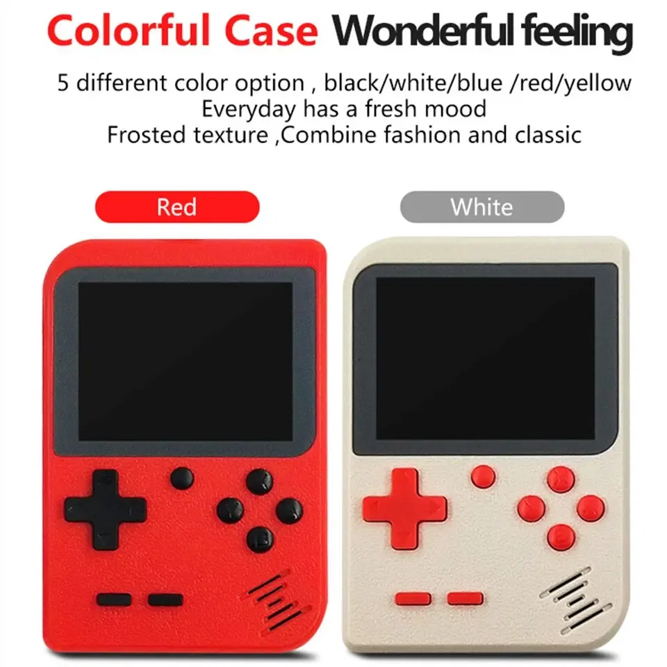 Color: Black - 400 IN 1 Retro Video Game Console 2.8inch Handheld Pocket Game Console Mini Handheld Player for Kids Christmas Gift