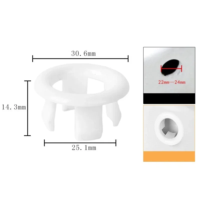 Color: Yellow, Outer Diameter: 76mm - 4/1pcs Sink Hole Round Overflow Cover Kitchen Basin Trim Hollow Overflow Ring Plug Bathroom Wash Basin Overflow Ring Accessories