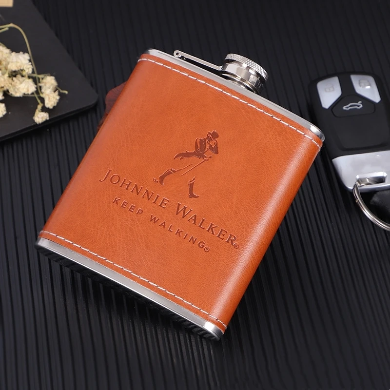 Color: grey - 7oz/8oz Portable Pocket Hip Flask Outdoor Travel Stainless Steel Flask Whiskey Drink Alcohol Flasks 8oz Steel Hip Flask Flagon