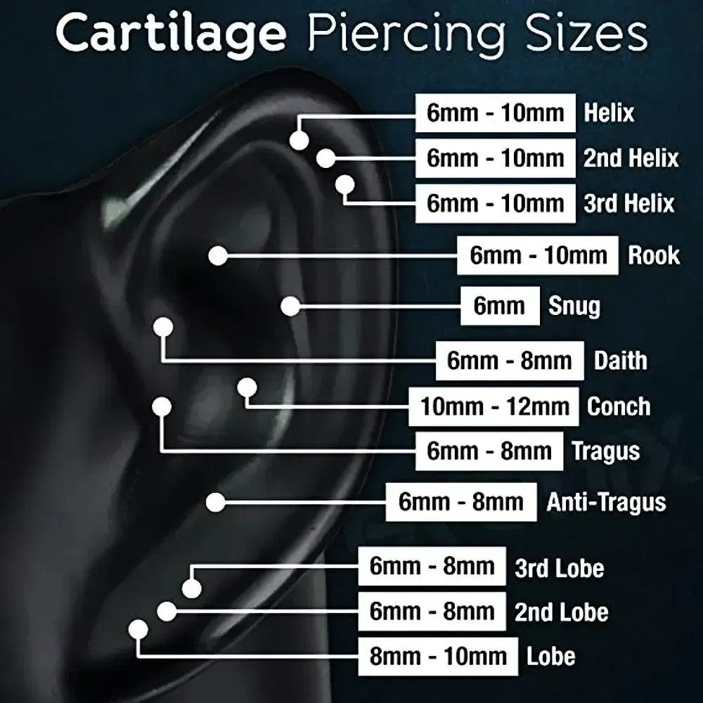 Metal color: None, Main Stone Color: WHITE - 16g 1.2mm Coated Crystal Steel Ear Stud Tragus Helix Cartilage 3/4/5mm CZ Ball 6/8/10/12/14mm Bar Barbell Piercing