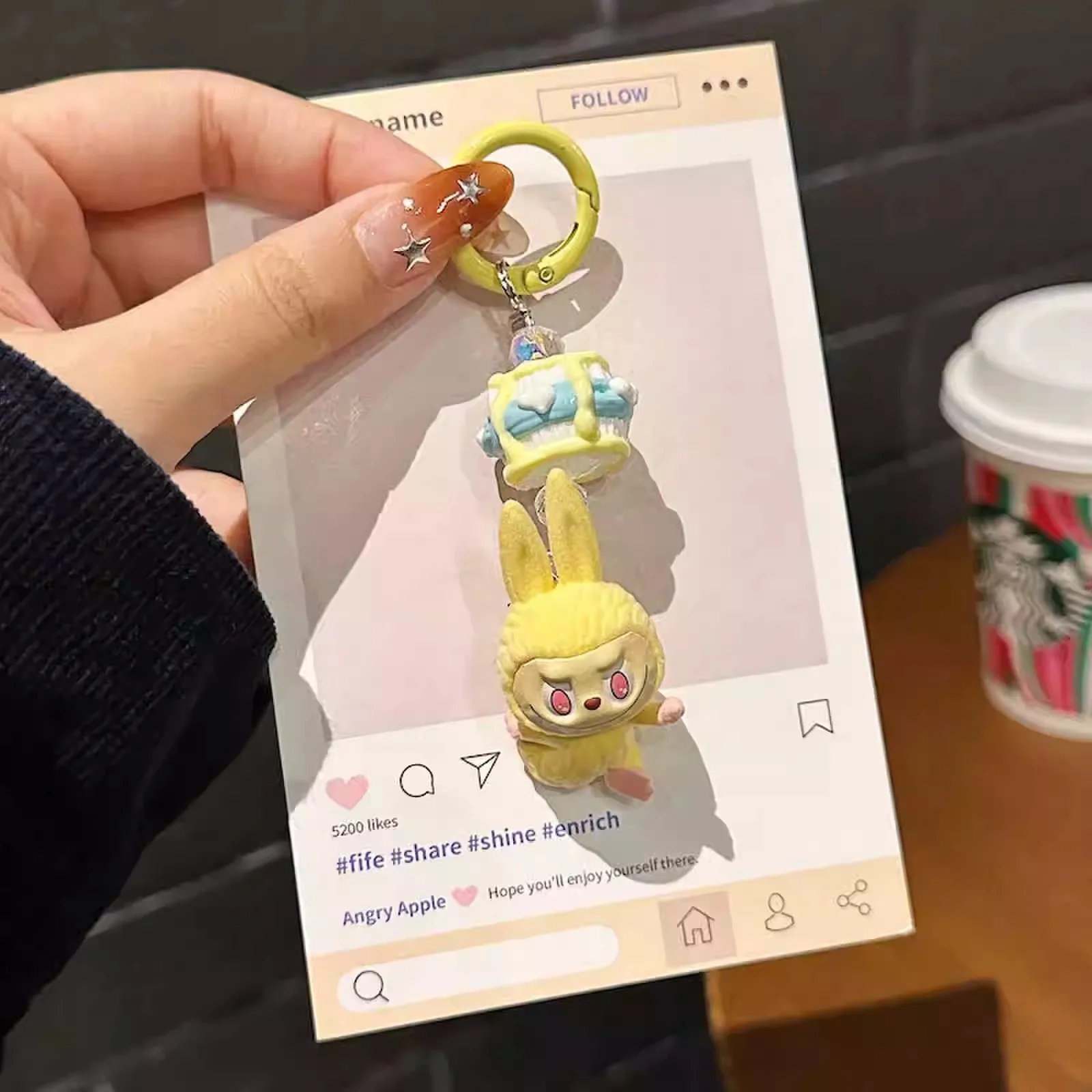 Color: Blue, Ships From: CHINA - New Cute Cartoon Labubu Phone Chain Hanging Rope Keychain Backpack Pendant Shoulder Bag Ornament Gift for Girlfriend