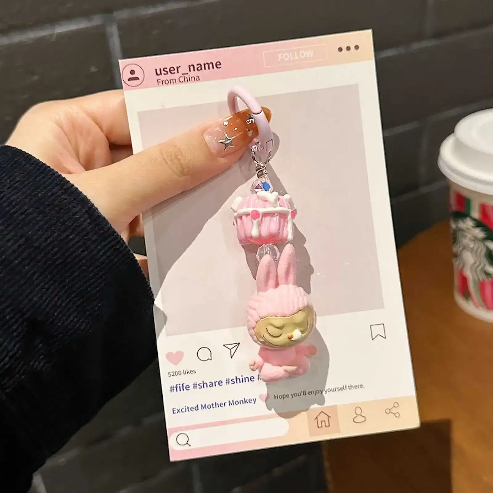 Color: Blue, Ships From: CHINA - New Cute Cartoon Labubu Phone Chain Hanging Rope Keychain Backpack Pendant Shoulder Bag Ornament Gift for Girlfriend