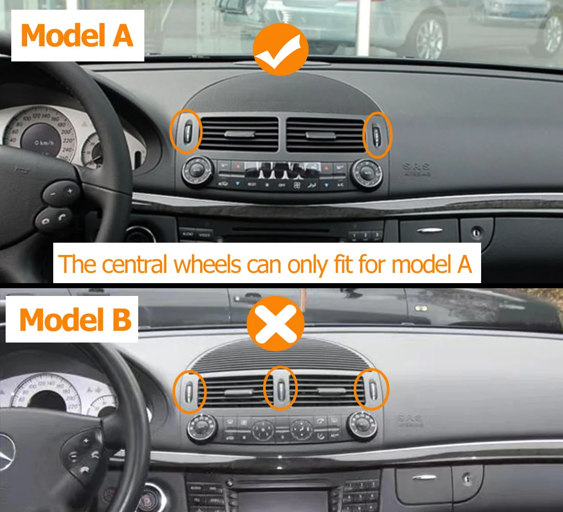 Color Name: Red - Front Air Conditioner Control Roller Ac Vent Base Rolling Wheel For Mercedes Benz E Class W211 2003-2008 E200 E230 E260 E280