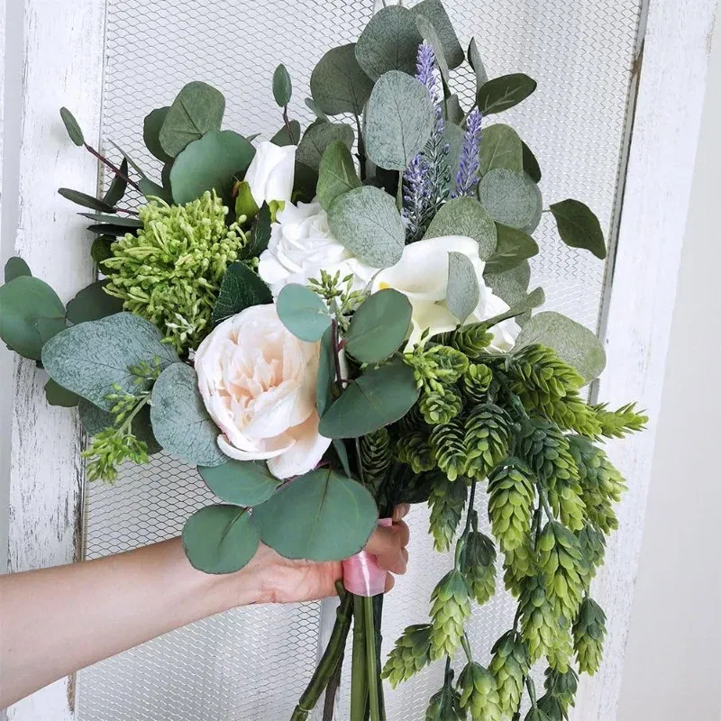 1PCS Artificial Hops Flower Vine Garland Plant Fake Hanging Vine Hops Faux Hops Indoor Outdoor Home Garden Decor Floral Greenery