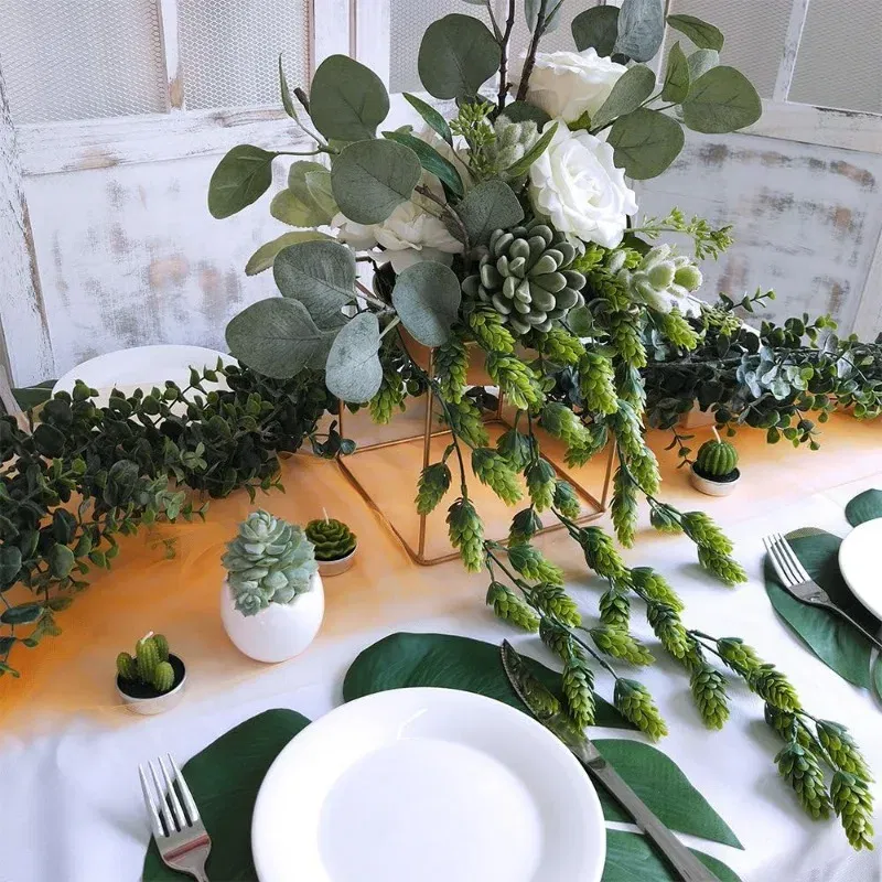 1PCS Artificial Hops Flower Vine Garland Plant Fake Hanging Vine Hops Faux Hops Indoor Outdoor Home Garden Decor Floral Greenery