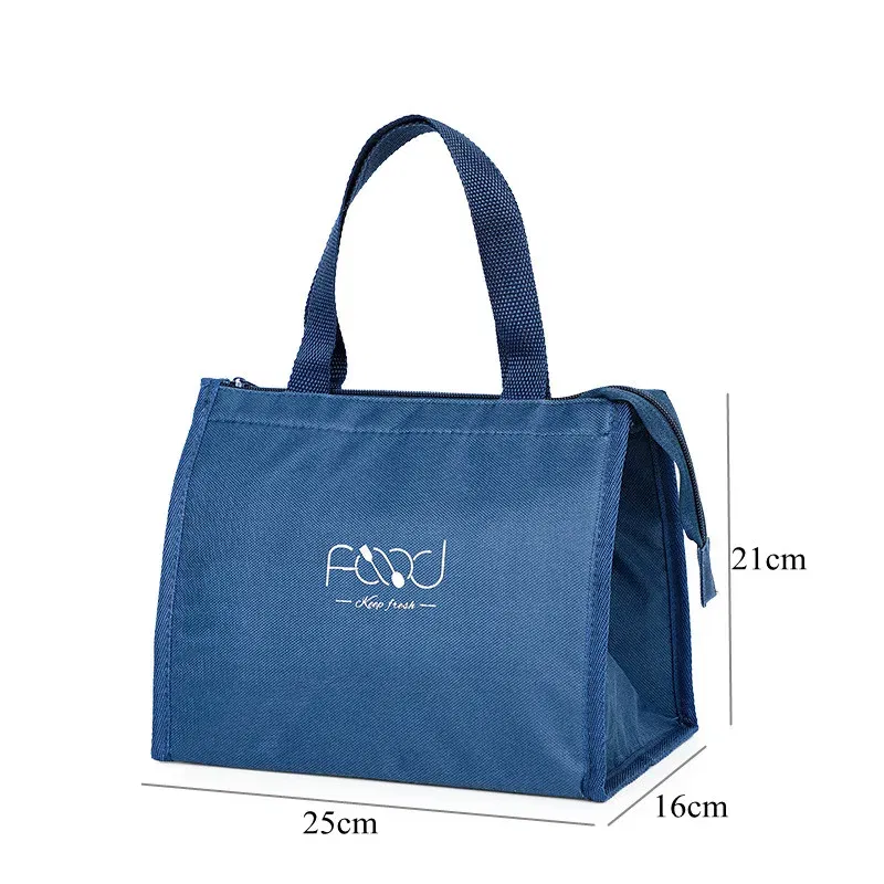 Color: Brown - High-Capacity Portable Insulated Lunch Bag Women Kid Picnic Work Travel Food Thermal Storage Container Bento Box Cooler Tote Bag