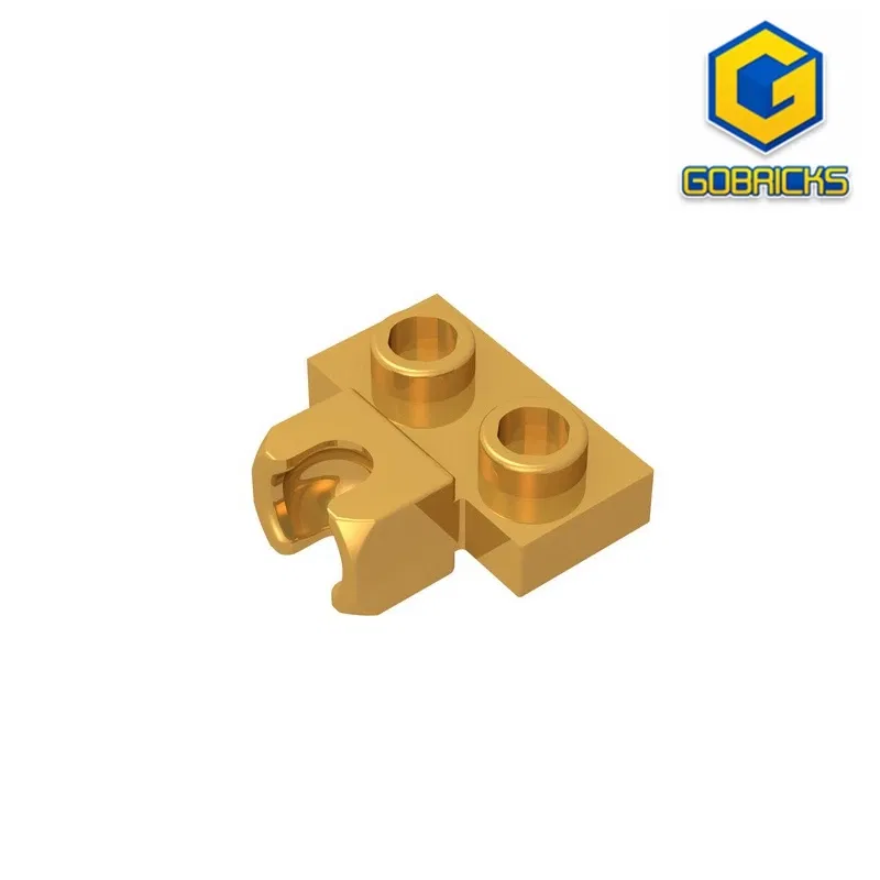 Color: light yellow - MOC PARTS GDS-850  Plate, Modified 1 x 2 with Small Tow Ball Socket on Side compatible with lego 14704 pieces of children's toys