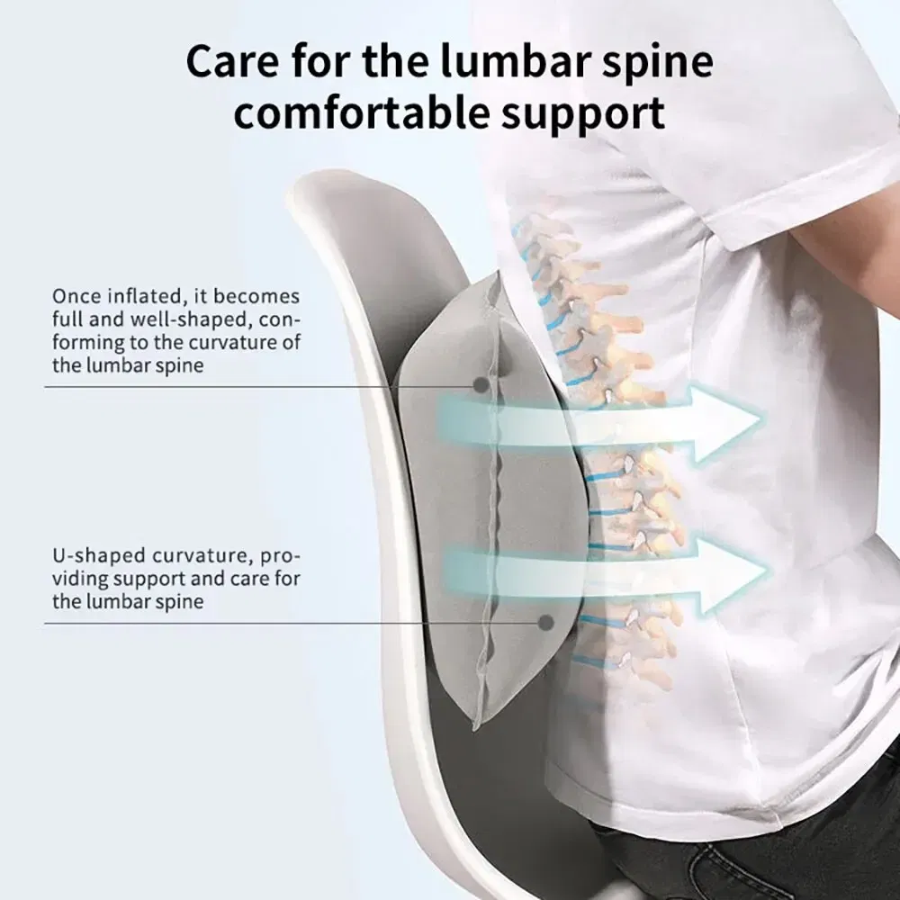 Color: BROWN - Portable Fold Inflatable Air Pillow Outdoor Travel Sleeping Camping PVC Neck Stretcher Backrest Plane Comfortable Pillow