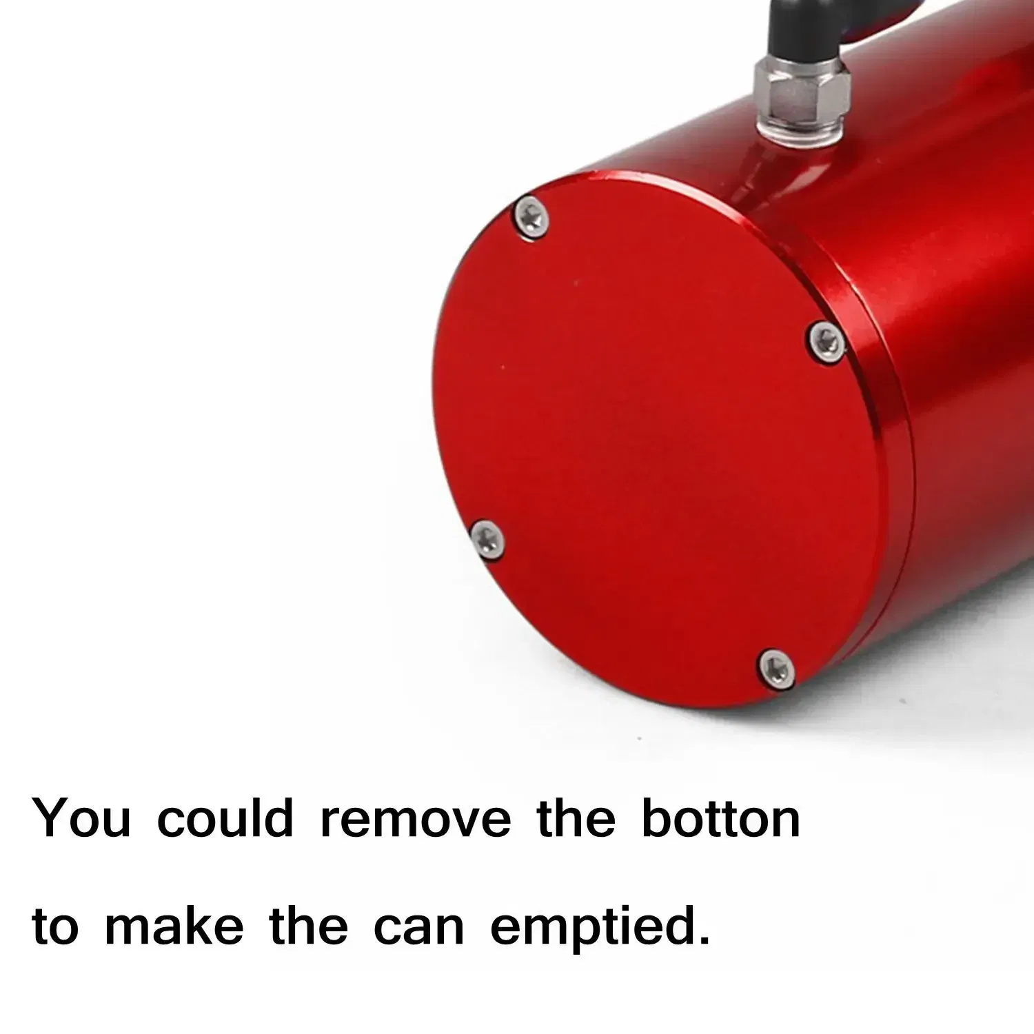 Color: Blue - Aluminum Engine Oil Catch Tank Reservoir Breather Can + Vacuum Gauge + Hose Blue/Red/Silver/Black