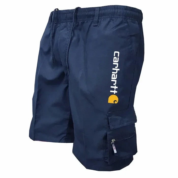 Men's Zipper Pockets Hiking Athletic Running Shorts