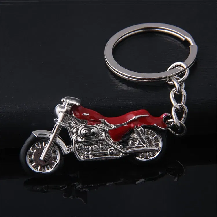 Color: Black - Mountain Motorcycle Pendants KeyChain New model Car Key Holder color metal Bag Charm Accessories 3D crafts Key Chain 1729
