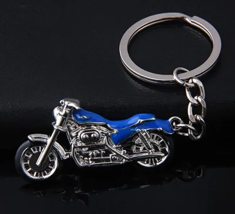 Color: Black - Mountain Motorcycle Pendants KeyChain New model Car Key Holder color metal Bag Charm Accessories 3D crafts Key Chain 1729