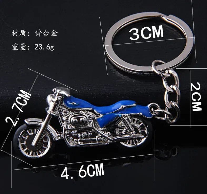 Color: Black - Mountain Motorcycle Pendants KeyChain New model Car Key Holder color metal Bag Charm Accessories 3D crafts Key Chain 1729