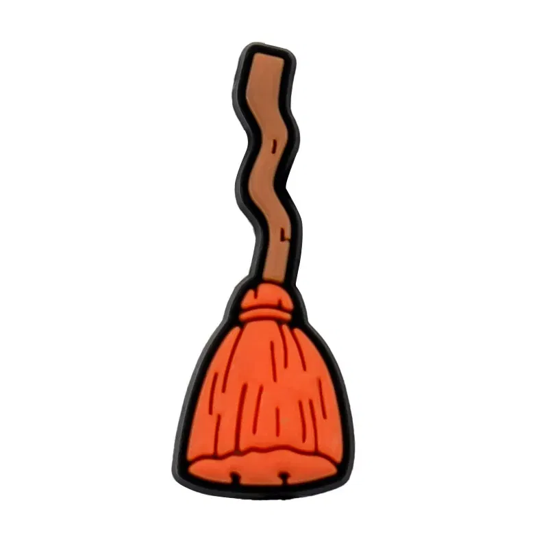 Color: Brown - Halloween Shoe Charms Funny Ghosts Pumpkin Clog Charms Sweets Candles Broom Shoe Clips Decorations Chips Cats Bats Clips Jeans