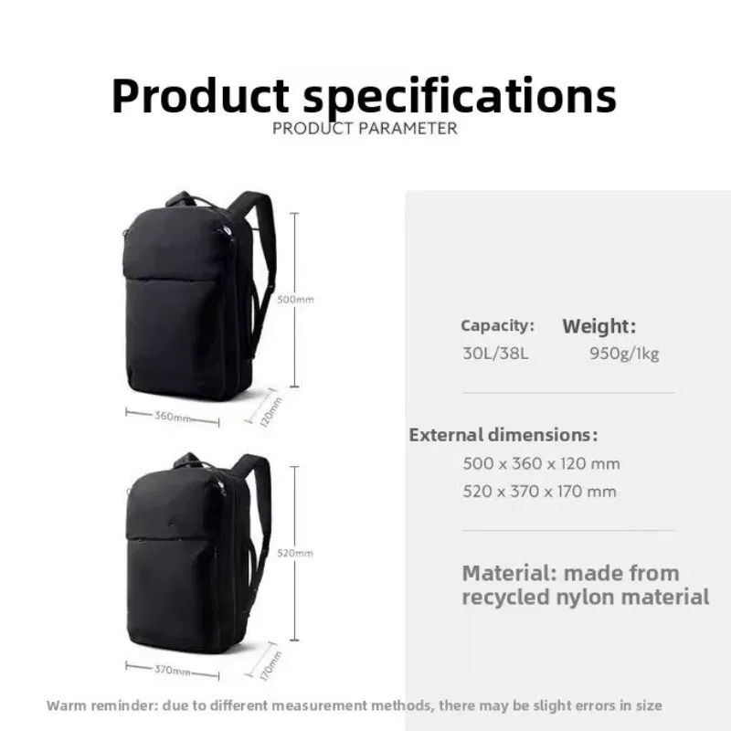 Color: black - Bely Multi-Functional Backpack Australia 30L Large Capacity Travel Backpack Cabin Bag