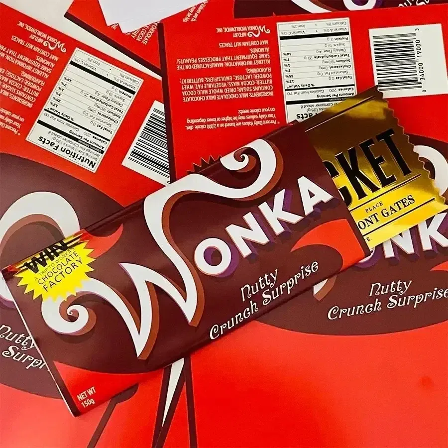 Color: Orange - Wonka Charlie Chocolate Golden Ticket Anime Gold Voucher Brooch Pin Badges Metal Pins Bookmark Collection Valentine's Day Gift