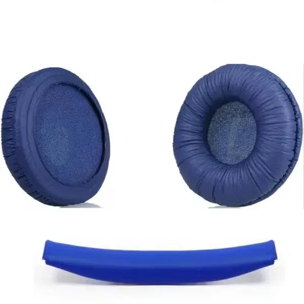 Color: Blue - Replacement Ear Pads Soft Leather Foam Pads for JBL Tune 600, T450, T450BT, T500BT, JR300BT, 70mm, 1 Set