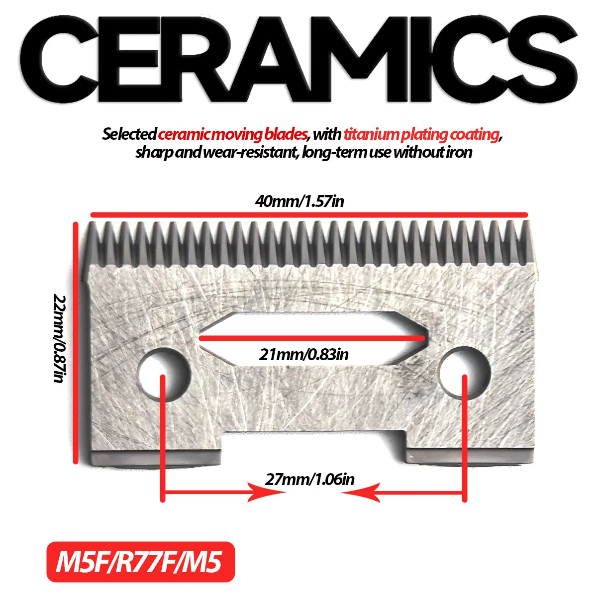 Color: green - Madeshow KULILANG M5F M10 R66 R77F Original Ultra Thin Fade Blade Hair Clipper Wedge Cutter Head Trimmer Replacement Accessory