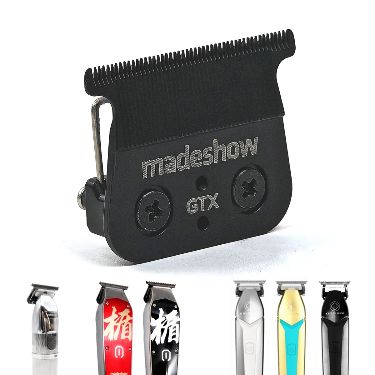 Color: green - Madeshow KULILANG M5F M10 R66 R77F Original Ultra Thin Fade Blade Hair Clipper Wedge Cutter Head Trimmer Replacement Accessory