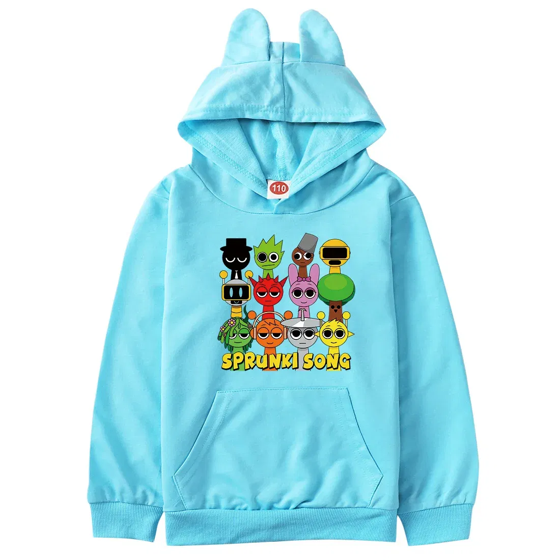 Color: Beige, Kid Size: 9 - Sprunki Hoodie Kids Game Incredibox Clothes Baby Girls Cartoon Hooded Sweatshirt Teen Boys Spring Fall Sweater Children Clothing