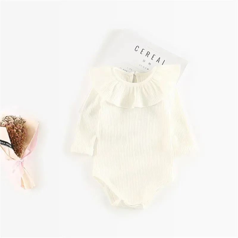 Color: WHITE, Kid Size: 24M - Cute Baby Girl Clothes Spring Autumn Newborn Girls Romper Infant Baby Girl One piece & Bodysuit