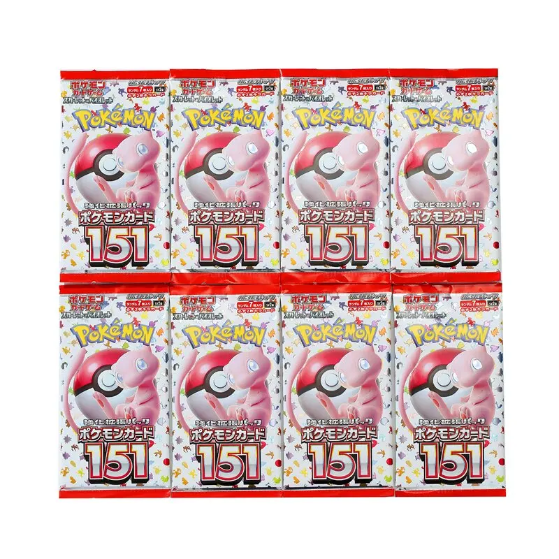 Color: seven - 140pcs/Box Anime Pokemon Card Scarlet Violet 151 Japan SV2a Version TCG Classics Expansion Booster Box Trade Card Gifts