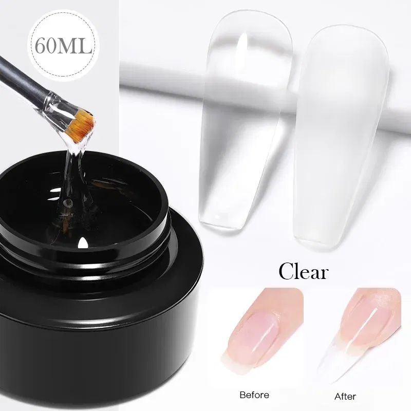 Color: Red Bronze - BORN PRETTY 60/30ml Hard Jelly Extension Nail Gel Polish French Nails Nude Pink White Clear Fibre Glass Gum For Manicure Extend