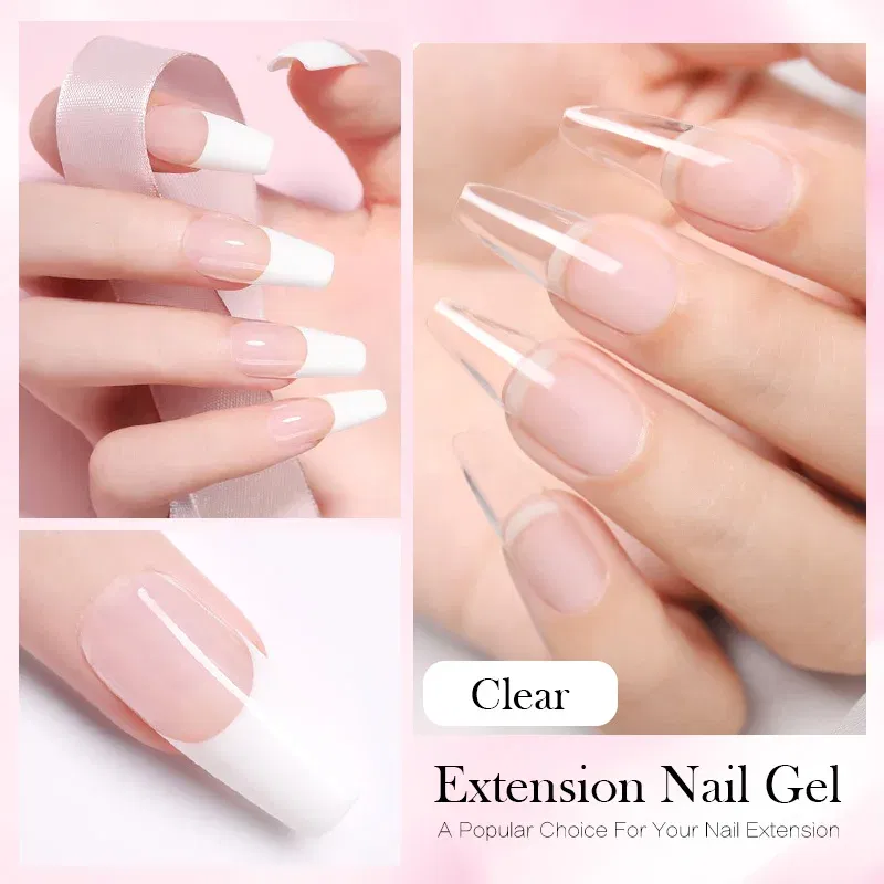 Color: Red Bronze - BORN PRETTY 60/30ml Hard Jelly Extension Nail Gel Polish French Nails Nude Pink White Clear Fibre Glass Gum For Manicure Extend