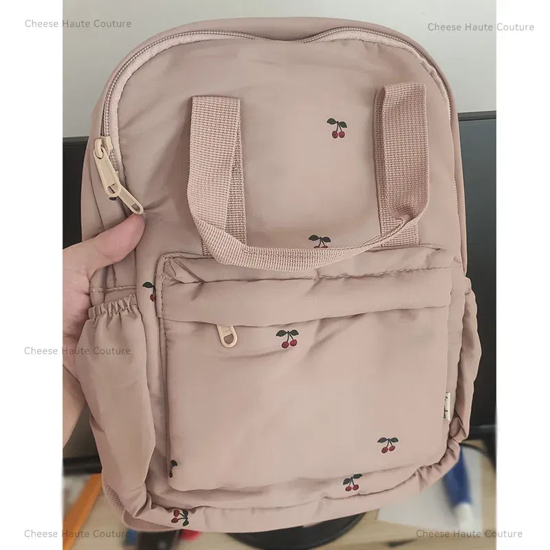Color: Pink - KS Baby Backpack Kids Schoolbag Kindergarten Bags Brand Cherry Lemon Children's Boys Girls Mom Traveling Storage Bag Wholesale