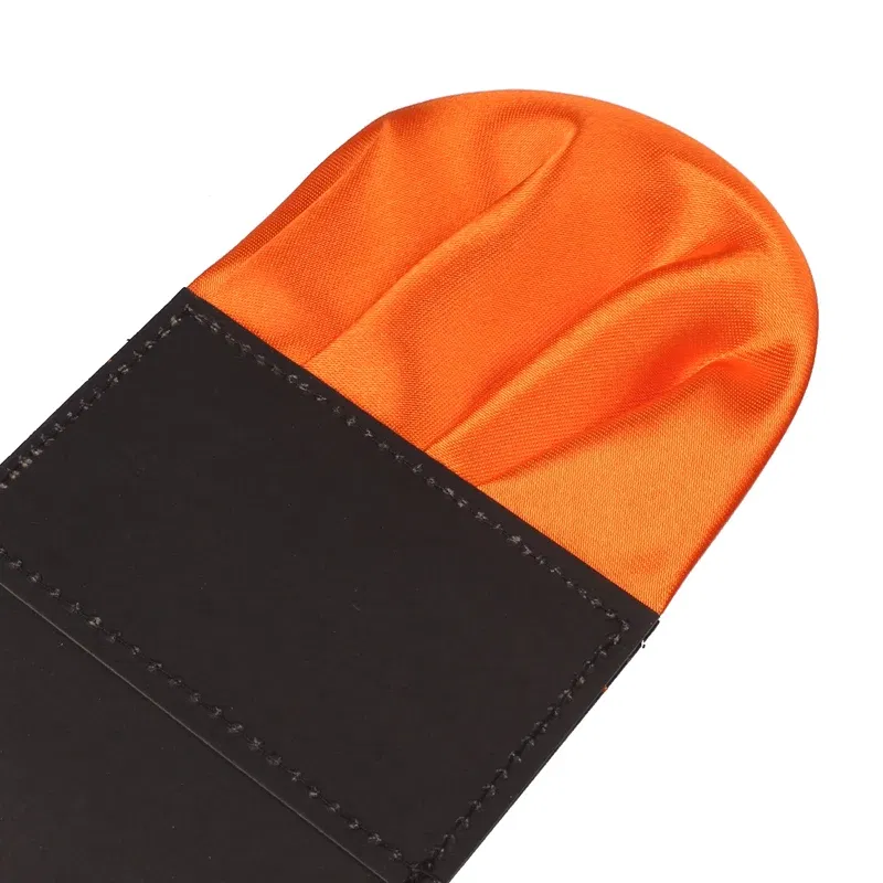 Color: Orange - Fashion Solid Silk Satin Handkerchief Candy Color Suits Pocket Square For Men Business Chest Towel Hanky Suit Napkin Hankies