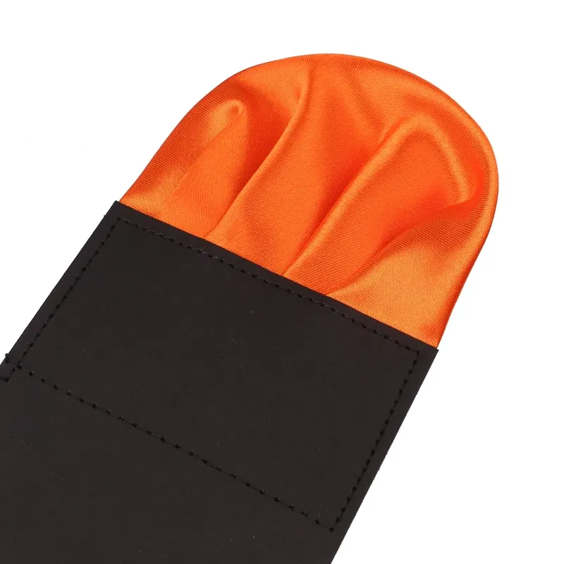 Color: Orange - Fashion Solid Silk Satin Handkerchief Candy Color Suits Pocket Square For Men Business Chest Towel Hanky Suit Napkin Hankies